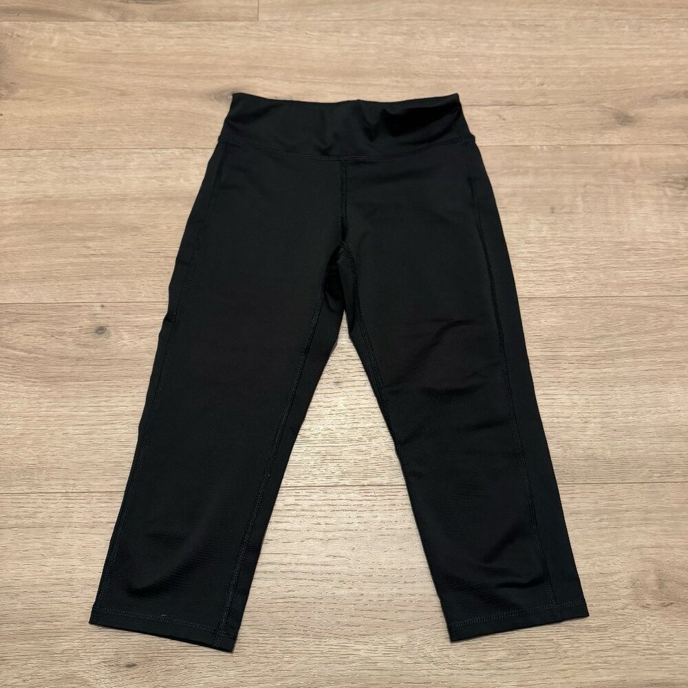 Old Navy Active Girls‎ Black Capri Leggings Athletic Cropped Pants Size M/8